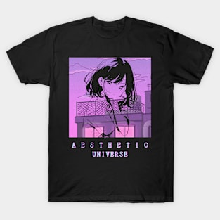 vaporwave anime girl T-Shirt